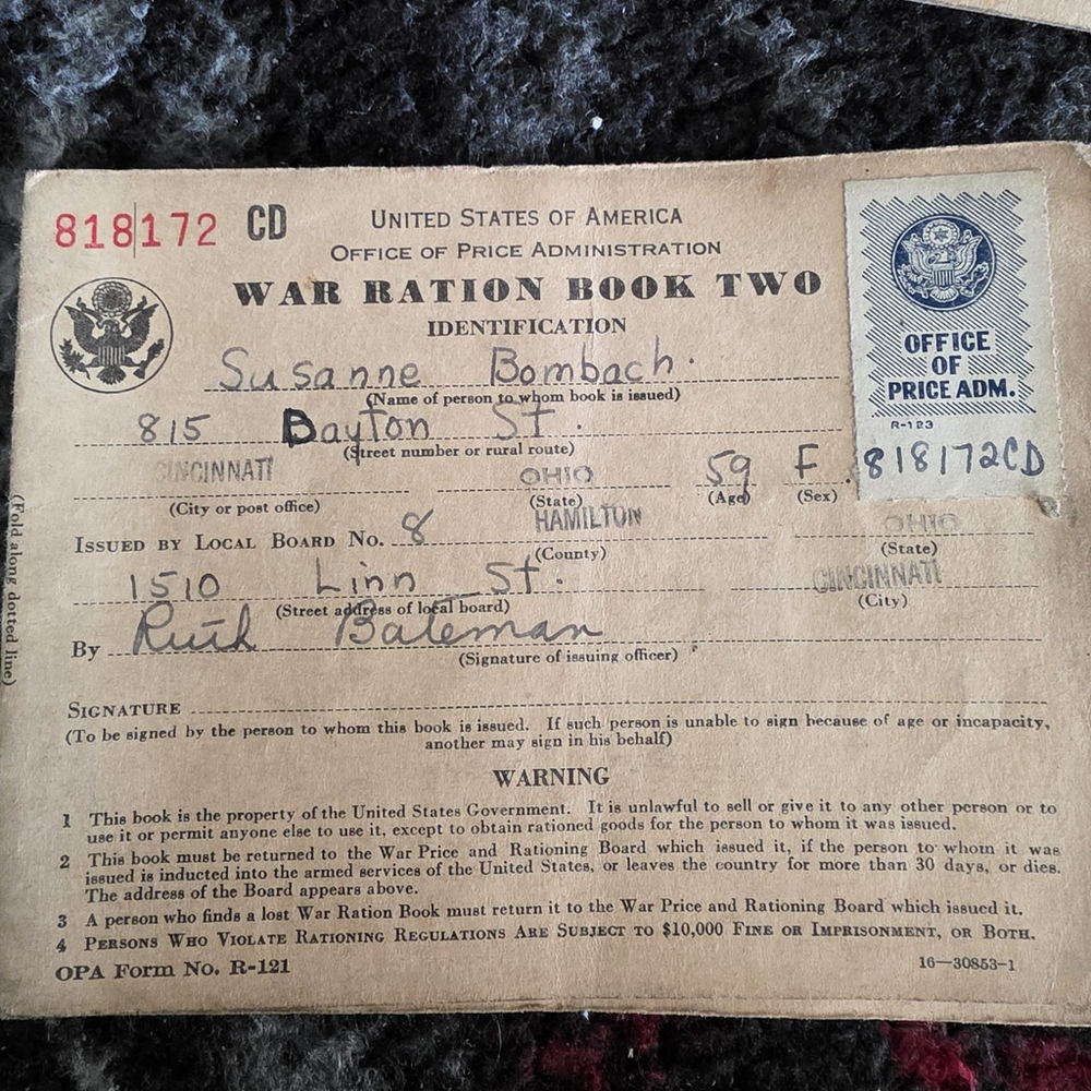 WWII US Navy Named Uniform Grouping John P Bambach 1944 Ration Books Photos - Picture 14 of 16